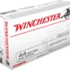 Winchester USA, Ammunition, 44 Remington Magnum, Jacketed Soft Point, Box of 50.