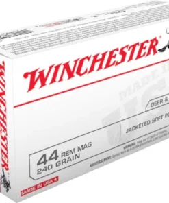 Winchester USA, Ammunition, 44 Remington Magnum, Jacketed Soft Point, Box of 50.